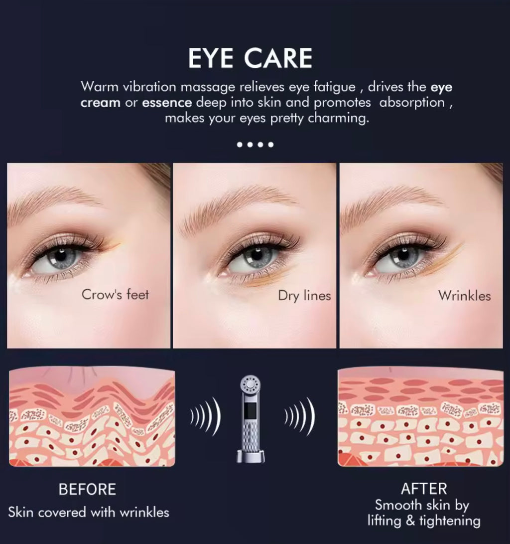 Skin Rejuvenation Photon Ultrasonic Facial Device, Lift, Sculpt & Glow — From Home