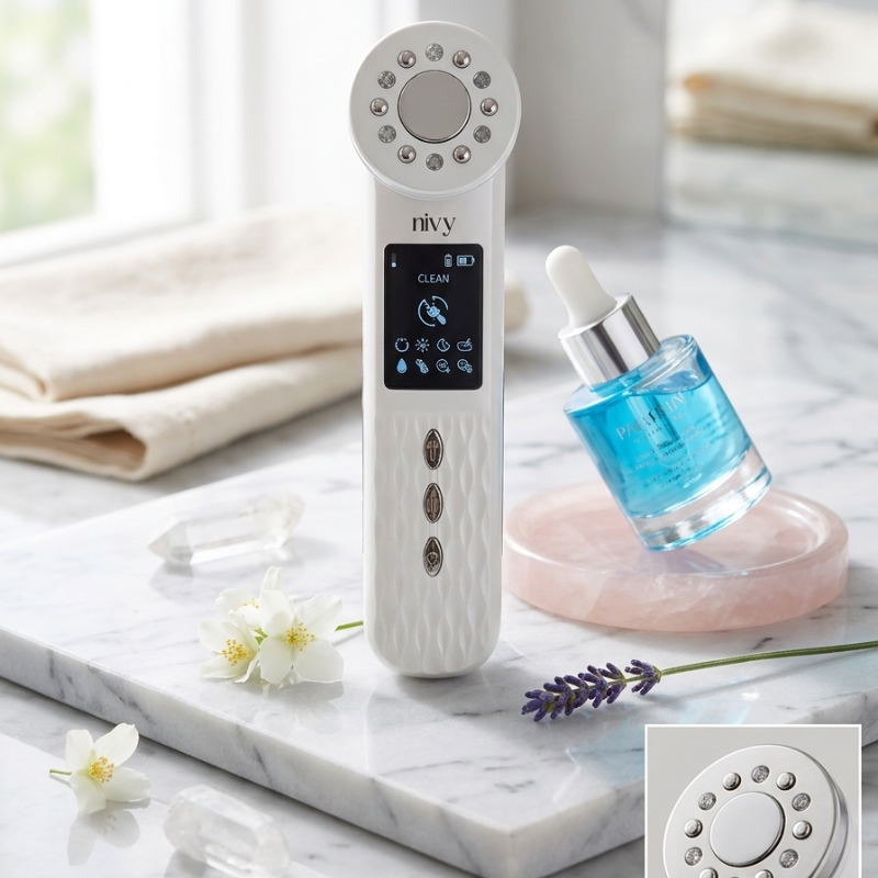 Skin Rejuvenation Photon Ultrasonic Facial Device, Lift, Sculpt & Glow — From Home