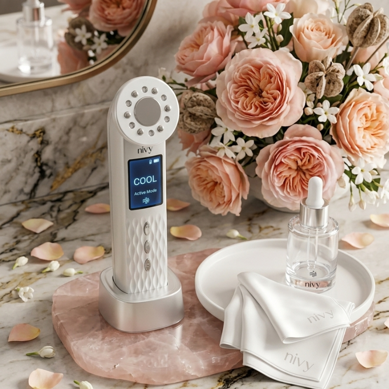Skin Rejuvenation Photon Ultrasonic Facial Device, Lift, Sculpt & Glow — From Home
