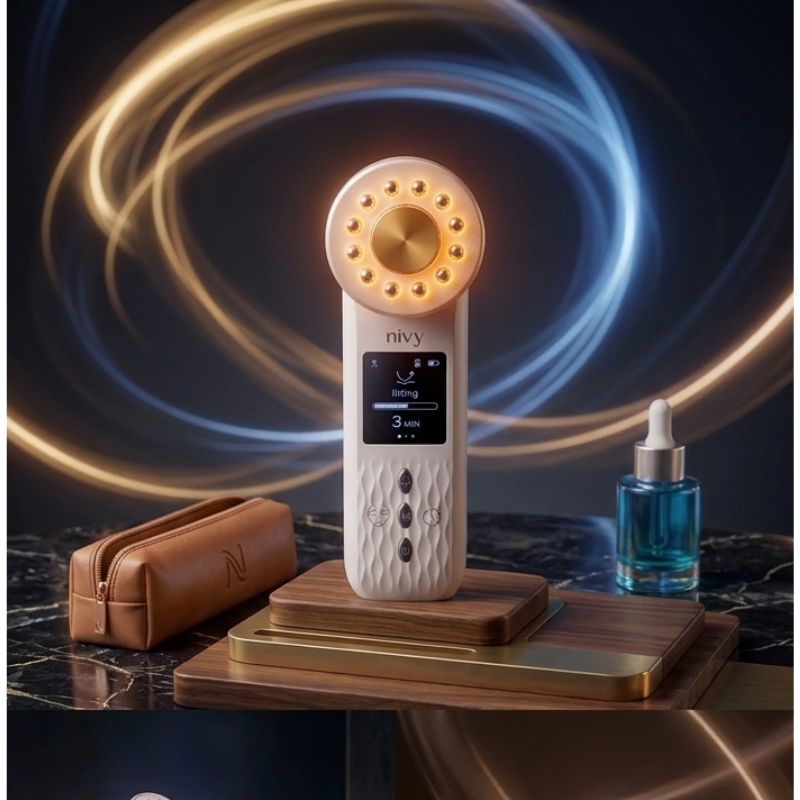 Skin Rejuvenation Photon Ultrasonic Facial Device, Lift, Sculpt & Glow — From Home